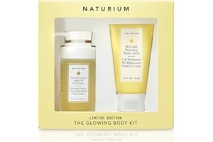 Naturium The Glowing Body Kit - The Glow Getter Multi-Oil Hydrating Body Wash & Bio-Lipid Restoring Body Lotion, 100 ml, 75 ml