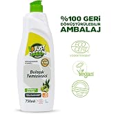 Just Green Organic Elde Bulaşık Deterjanı, Okalipt&uuml;s ve Lime Yağlı Bitkisel Bazlı Bulaşık Sıvısı, Hipoalerjenik, Vegan, Ecoce