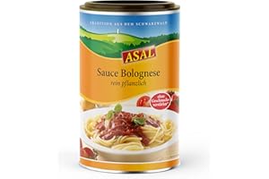 Asal Sauce Bolognese 250 g für 1,25 Liter - die leckere fleischlose Alternative zu klassischen Hackfleischsoßen, vegan, ohne Geschmacksverstärker, nicht nur zu Pasta lecker, sondern auch zu Reisgerichten oder Aufläufen