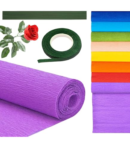 Papier Crépon épais Lia Griffith – Lot De 10 Rouleaux 25x100 Cm | Couleurs Botaniques | Fabriqué En Allemagne