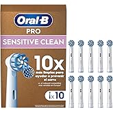 Oral-B Pro Sensitive Clean Cabezales De Recambio ORIGINALES para Cepillo de Dientes Eléctrico Oral B Pro, Pack de 10 Recambio