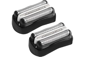 KAXAY 2 Stück Ersatz-Scherkopf Kompatibel mit Series 3, 32B Rasierköpfe Ersatzklingen Klingen Rasierkopf für Series 3 3000s, 3010s, 3040s,3050cc, 300s, 310s etc (32B, Schwarz)