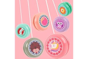 Yoyo Kinder, Victse 6 Stücke JoJo Kinder, Holz Yo-Yos Spielzeug, Karikatur YoYo Balls Kinder, JoJo für Kindergeburtstagsgeschenke, Partys und Feiern