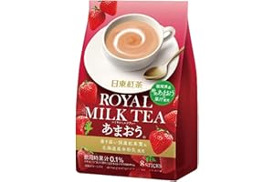Nitto Royal Milk Tea Fresa – Té de leche instantáneo japonés con sabor a fresa – 8 varillas – OG ASIA – 112 g