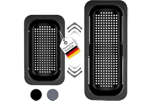 PIMDYGO Passoire Pliable, Passoire Evier Cuisine Extensible, Passoire sur l'évier BPA Free(34,5-47,5 cm), Vidange Rapide de L'eau-Pour Laver Les Légumes et Les Fruits, égoutter Les Nouilles Cuites