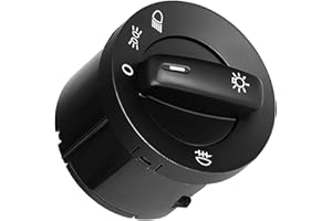 ANBOO Auto Lichtschalter, Scheinwerferschalter 1K0941431B, Kippschalter, Schwarz, AUTO, für VW Golf V (2003-2008), Passat, Touran, Golf 5, 6, Tiguan, Caddy, Passat B6