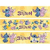 Stitch & Angel 2D Edible Cupcake Fondant Toppers - Cute Edible Cupcake Decorations For Birthday Celebrations