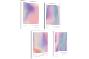 mojoliving Zestaw plakatów z motywem aniołka, z motywem aury, w stylu astetycznym, z motywem liczby aniołów, plakat Y2K, estetyka, joga, plakat, manifestacja