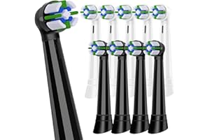 CALLYSONIC Brossette Compatibles avec Oral B iO，Compatible avec les Brosses à Dents électriques Oral-B io Série 2 3 4 5 6 7 8 9 10，Dureté Moyenne，5 Noirs + 5 Blancs
