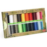 Gutermann Creativ Coselotodo - rPET 100% Recycled Polyester, 100 m 20 Spools, Hand and Machine Stitched, Assorted Colours