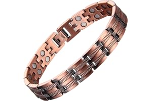 BioMag Copper Bracelet for Men Magnetic Bracelet,Copper Wristband with Ultra Strength Magnets,8.6inches Adjustable with Tools