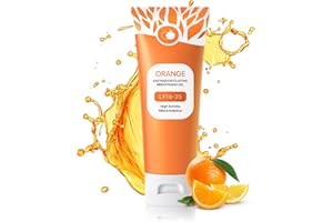 KYDA Orange Gesicht Exfoliating Gel, Gesicht Scrub Exfoliating Reiniger für Gesicht und Körper, Tiefe Reinigung und Aufhellen der Haut Peeling Gel