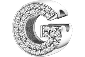 MULA Charms Anhänger Silber 925 für Armbänder, Buchstabe Charms A-Z Alphabet Kompatibel mit Europäischen Armbändern und Halskette für Frauen