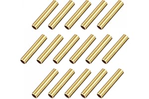 sourcing map 16 sztuk rura mosiężna wąż do rur 6 mm średnica zewnętrzna 0,5 mm grubość ścianki 30 mm długość dla majsterkowiczów