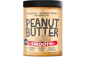VS VITAMIN STORE Beurre De Cacahuète Protéine Sans Sucre Smooth, 1kg Peanut Butter, Beurre d Arachide 100% Naturel Sans Huile De Palme Dégraissé, Pate A Tartiner Protéinée