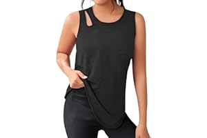 Gyabnw Camiseta Tirantes Mujer Deportiva Cuello Redondo Camiseta sin Mangas Ligero y Transpirable Tops Casuales para Todos los Días Ideal para Ejercicio