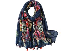 FAIRYGATE Scarf for Women Lightweight Floral Flower Scarves for Spring Summer Autumn Winter Shawl Wrap