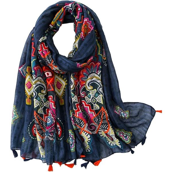 NELUHA Pashmina sjaal rood paisley patroon voor dames en heren schouderdoek 185 cm x 70 cm stola, 4. rood, 180x70cm