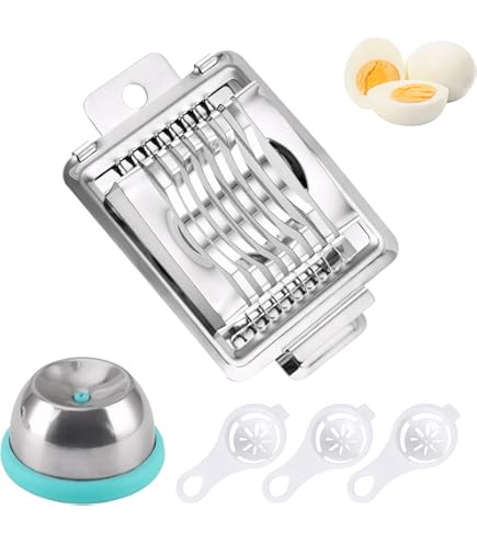 Tagliauova In Acciaio Inox Multifunzione - Per Uova Sode, Frutta E Cibi Morbidi | Facile Da Pulire - Foto 8