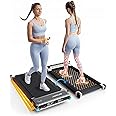 FUNRAY Versatile Walking Pad Treadmill with Incline - Dual-Sided Under Desk Treadmill with Foot Massage,2 in 1 Walking Treadmill for Home/Office, Portable Compact Treadmill with 330LBS Weight Capacity