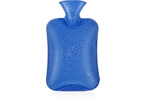 JunD bolsa de agua caliente 2l, bolsa agua caliente caucho natural, bolsas calientes, Bolsas de Agua Caliente para Cama para Niños y Adultos