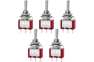 Heschen Mały sprężynowy sterownik wywrotkowy MTS-123, (wł./wył.) SPDT, 3-biegunowy, 2A, 250V, 5A, 120V, 5 sztuk