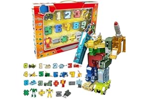Yangers Alfabeto Numeri trasformatori Robot Matematica Giocattoli educativi Costruzione di edifici Puzzle Veicolo Modello Militare carro Armato Missile Elicottero da Combattimento