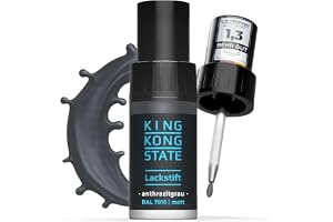 King Kong State lackpenna RAL7016 matt – 1 lager lack i antracitgrå för att förbättra stenskott och repor utomhus och på bile