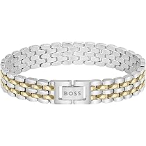 BOSS Jewelry Bracciale A Maglie Isla Bicolore – Acciaio Inox E Oro Rosa, Donna