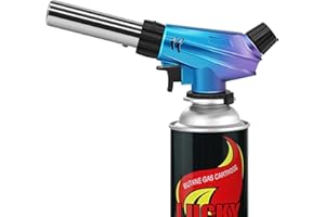 WANBRO Kitchen Blow Torch Head, Powerful 2500°F Adjustable Jet Flame, Butane Gas Lighter for Food Cooking, Creme Brulee, Soldering & Welding (Gas Canister NOT Included)