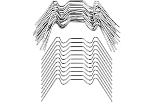 Rapidbok Clips de Vitrage, 50Pcs Clip de Vitrage Type W, Clips de Fixation pour Vitre de Verre à Effet de Serre en Acier Inoxydable