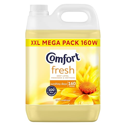 Comfort Fresh Sunshiny Days Fabric Conditioner Softener with Motion-Activated Fragrance Technology 100 Days of Freshness 160 washes (4.8 L)