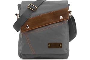 Sechunk Schultertaschen aus Segeltuch, Umhängetasche, Kuriertasche, Tagesrucksack für Damen und Herren