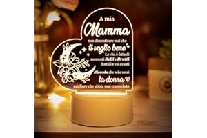 VETBUOSA Regali per mamma, Idee regalo festa della mamma - Regalo di luce notturna intagliata con belle frasi, Regali compleanno per mamma da figlia figlio, Originale regalo per mamma, matrigna, suocera, nonna