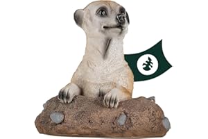 ‎VERDOBA VERDOBA - Erdmännchen Gartenfigur im Erdloch aus Kunstharz - Wetterfeste Gartenfiguren für außen - Handbemalte Gartenfiguren groß - Dekofigur Garten für den Außenbereich