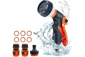 Taotigzu Pistolet Arrosage,Pistolet d'Arrosage 8 Fonctions Réglable Pistolet Arrosoir Jardin Embout Tuyau pour Irrigation de Jardin et des Plantes,Lavage de Voiture