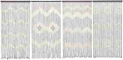 Jvl Provence Hanging Wooden Beaded Door Curtain Screen 90 X 180