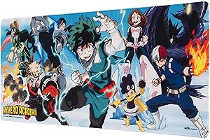 Grupo Erik: Tappetino Mouse My Hero Academia | Tappetino mouse Anime XXL, base antiscivolo, 100% waterproof e con rifiniture di qualità, 80 x 35 cm, My Hero Academia Gadget