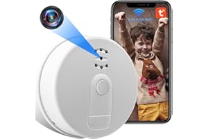 LXMIMI WiFi Cámara Oculta Detector de Humo WiFi Cámara Espía HD 1080P Mini WiFi Cámara Espía, 2.4 y 5Ghz WiFi Cámara Espía con Visión Nocturna y Detección de Movimiento para App Vista Remota