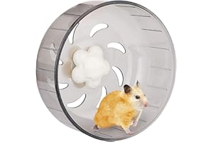 iFCOW Laufrad für Hamster, 13,2 cm Acryl-Kunststoff sehr leise Laufrad Spielzeug für kleine Haustiere Hamster (13CM)