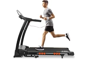 JLL FITNESS JLL S400 Folding Treadmill, 2024 New Generation Digital Control 4.5HP Motor, Large Running Area, 20 Level Incline, 15 Programmes, Speakers, Bluetooth, USB & AUX, 16 Point Cushion Deck, LCD Display