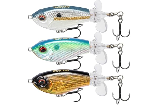 TRUSCEND Easy Catch Popobait avec Hameçon BKK, Équilibre Parfait Entre Son, Éclaboussure et nage, Leurre de Surface Whopper Popper, Leurre Popper Topwater pour Brochet, Perche, Truites, Basse, Silure