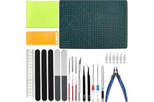 WOOWAIR 25 Pezzi Gundam Model Tools Kit, Set di Strumenti per Hobby Assembler, Strumenti di Modellazione Gundam di Base e Set Artigianale per Costruzione, Riparazione e Fissaggio