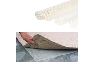 Lusee Sottotappeto Antiscivolo, 2 Pezzi 50 * 80cm Rete Tappetino Antiscivolo per Tappeti, PVC Tagliabile Lavabile Sotto Antiscivolo Tappeto per Moquette Cassetti Ripiani Materasso Divano