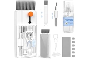 CleaniKu Tastatur Reinigungsset, 12 in 1 Laptop Reinigungsset, Tastatur Reiniger Reinigung, Screen Keyboard Cleaner mit Bürste, Tastaturreiniger für iPhone, Handy, MacBook, PC, Computer, Kamera