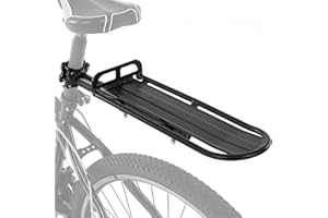 ENGWE MTB Rear Bike Rack, Aluminum Alloy Bicycle Luggage Cargo Rack, Retractable Bicycle Pannier Bag Holder, Universal Bike Carrier, MTB Rear Racks Max Load 10KG/22Lbs