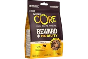 WELLNESS CORE Reward+ Tratta la Turchia, Supporta la Mobilità del Tuo Cane, dolcetti per Cani Morbidi Senza Cereali, 170 g