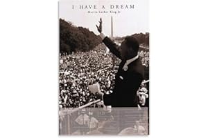 YANDING Martin Luther King Jr. I Have A Dream Poster décoratif sur toile pour salon, chambre à coucher (50 x 75 cm)