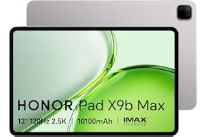 HONOR Pad X9b Max 13-Inch Tablet with 2.5K 120Hz Display, 4GB RAM+128GB, 10100mAh Battery with 45W Fast Charging, IMAX Enhanced, Quad Speakers, MagicOS 10, WiFi, Space Grey