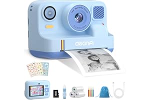 AWANFI Kids Camera Instant Print Toys, 48MP Kids Digital Camera with 1080P Video, 32GB SD Card & 3 Rolls Printing Paper, Fun Instant Print Camera for Kids Ages 3-16, Perfect Christmas & Birthday Gift